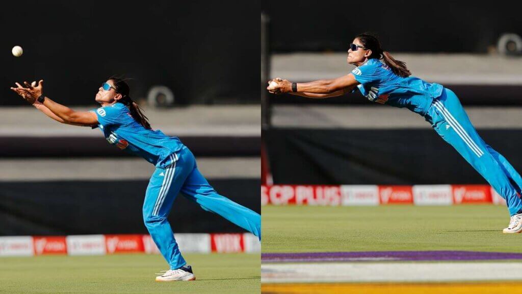 Radha Yadav scored runs, took wickets and pulled off stunners on the field